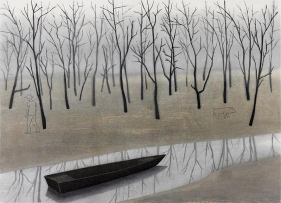 5x109.2cm;图纸:94.2x125.4cm 水印木刻版画 2017