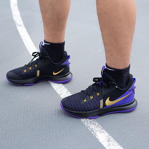 詹姆斯见证5代篮球鞋男nba全明星气垫战靴耐磨防滑减震低帮运动鞋湖人