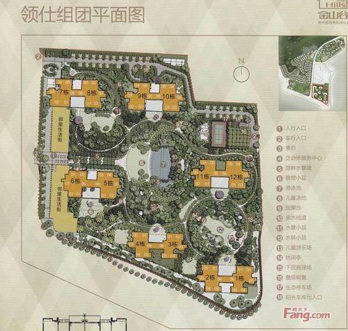 招商金山谷(商用)领仕组团规划平面图