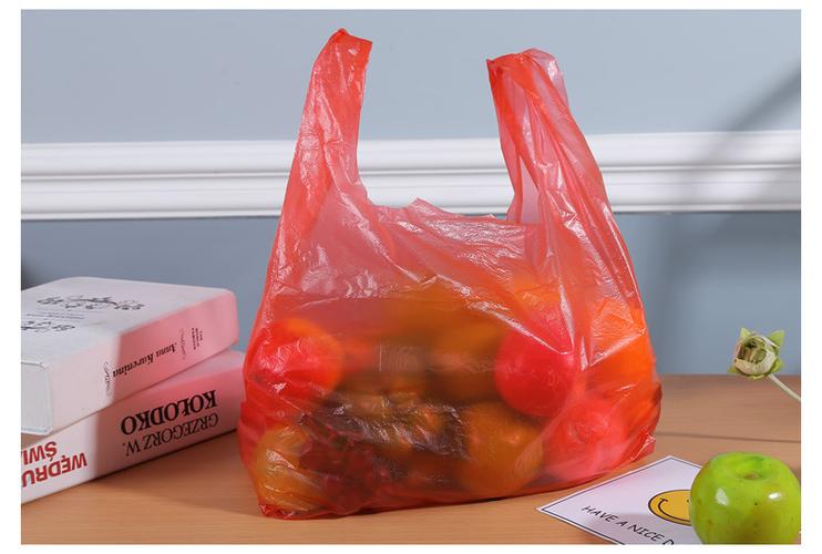 厂家供应红色新料马甲袋 红色塑料袋购物袋 蔬菜水果袋背心袋