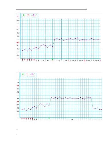 女性基础体温曲线图