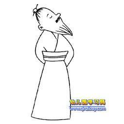 诗人形象简笔画