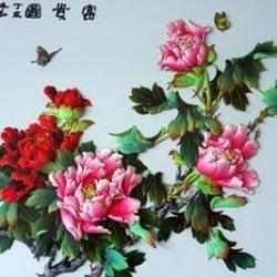 滕氏布糊画—花富