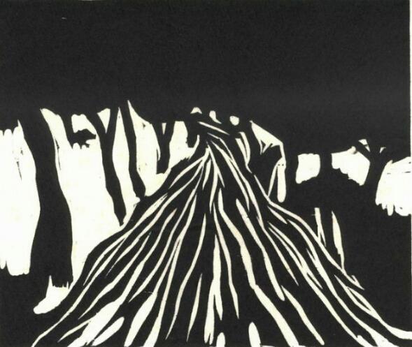 黑白木刻版画