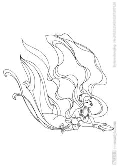 简单的卡通飞天简笔画