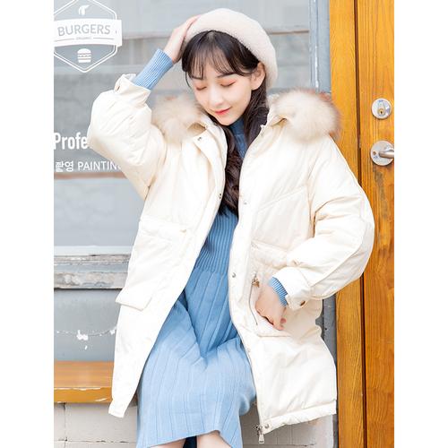 百搭搭连羽绒服2020冬装新品宽松松显保暖外套羽绒服