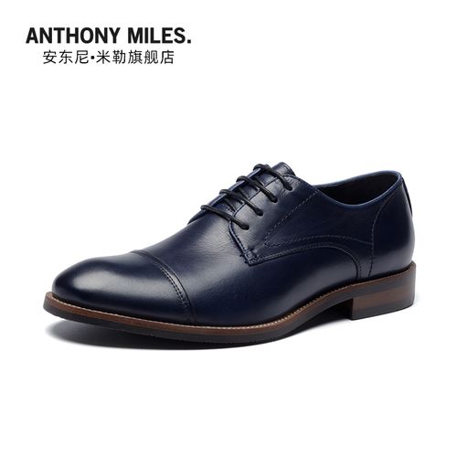 anthony miles安东尼米勒新款男士系带商务正装户外办公室百搭真皮