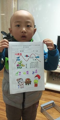 看,我们完成的重阳节调查表