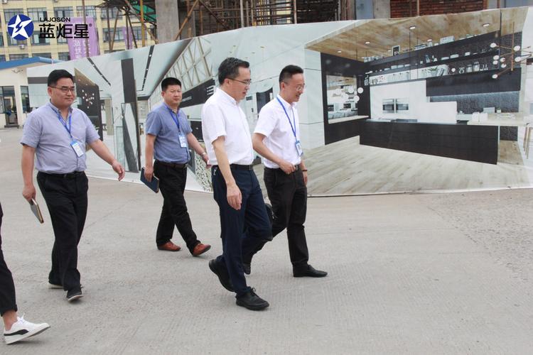 集成灶10大品牌 嵊州市委组织部领导走访调研蓝炬星集成灶