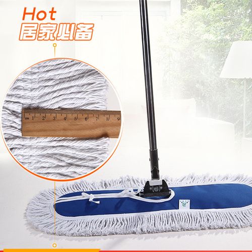 特价新款圆头白云款伸缩平板拖把 家居地板棉线大尘推排拖批发图片
