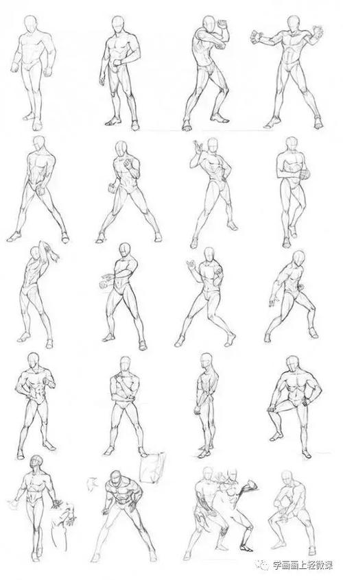 800 人体姿势的参考素材分享! 人物应该怎么画?-动漫