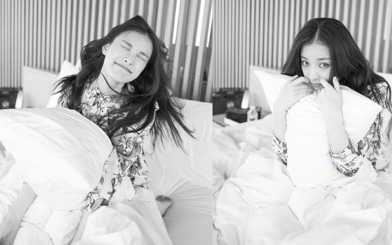 电脑壁纸 明星 大陆明星 倪妮黑白时尚性感写真