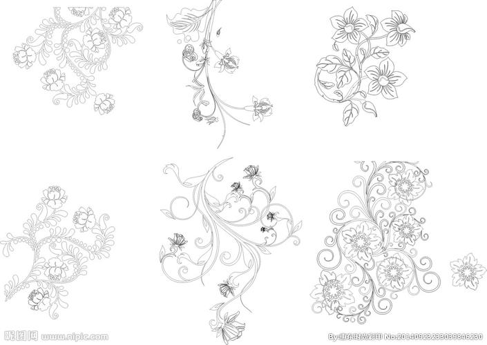 激光雕刻图设计图__花边花纹_底纹边框_设计图库_昵图
