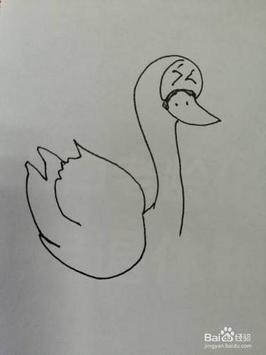 可爱的大白鹅怎么画