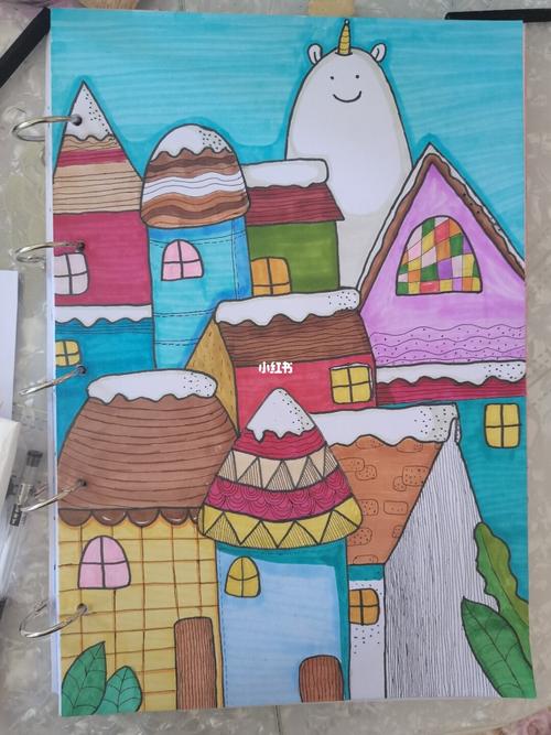 房子_儿童画_临摹_线描_文化_绘画