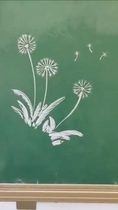 粉笔画黑板