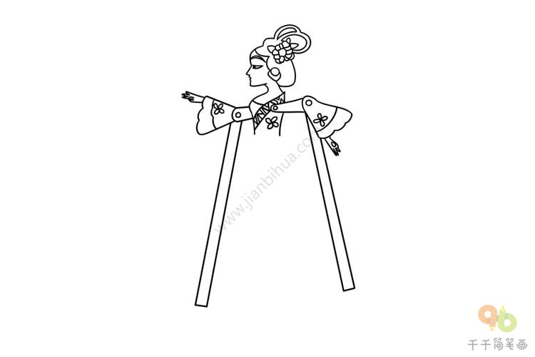 皮影戏简笔画创想简笔画