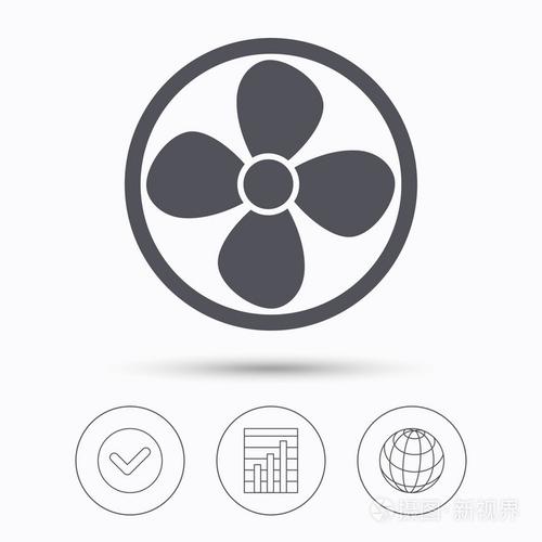 通风的图标.空气呼吸器或风扇标志