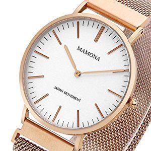 com: mamona women"s rose gold quartz watch