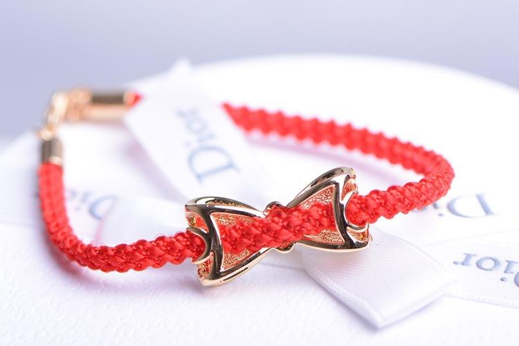 韩版 时尚 红绳手链 新款 满钻蝴蝶结红绳手链 女饰品 配饰