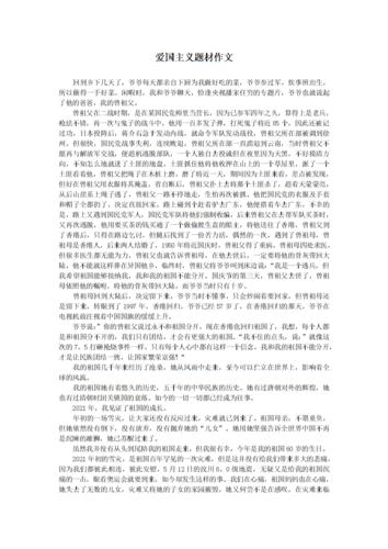 爱国主义题材作文.docx 10页