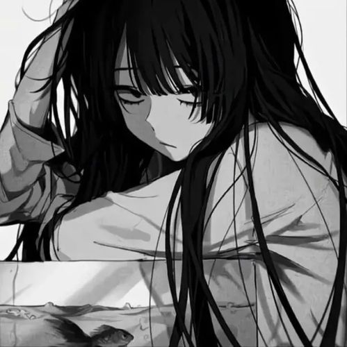 黑白漫画女生头像最终你也会遇见温柔的人和事