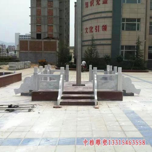 汉白玉升旗台校园景观石雕