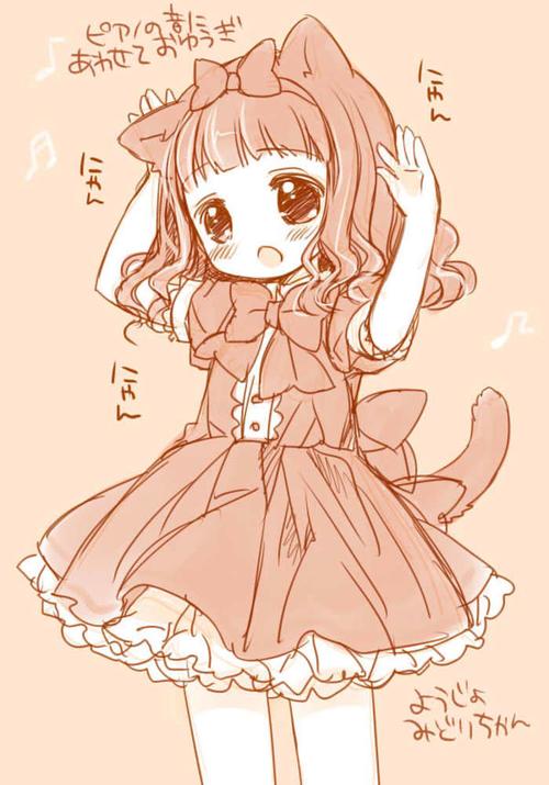 插画手绘 二次元美女 动漫 萌 萝莉 壁纸 线稿 漫画 可爱