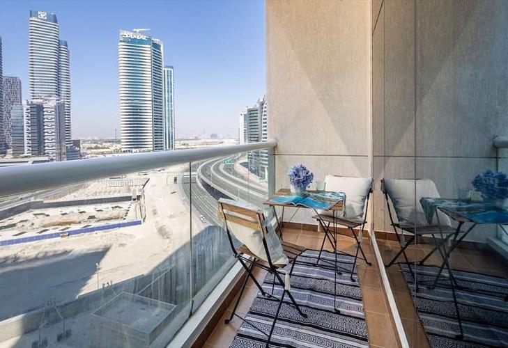 beautiful studio apartment in downtown dubai, 迪拜, 阳台