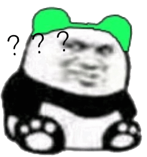 绿帽熊猫头疑问问号表情包_绿帽_问号_熊猫_疑问表情