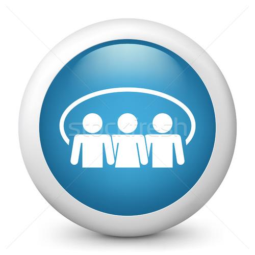 商业照片 / 矢量图: blue glossy icon