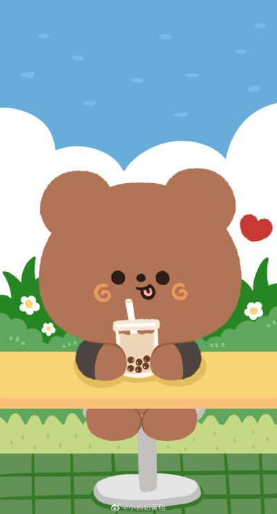 小熊奶黄包可爱壁纸