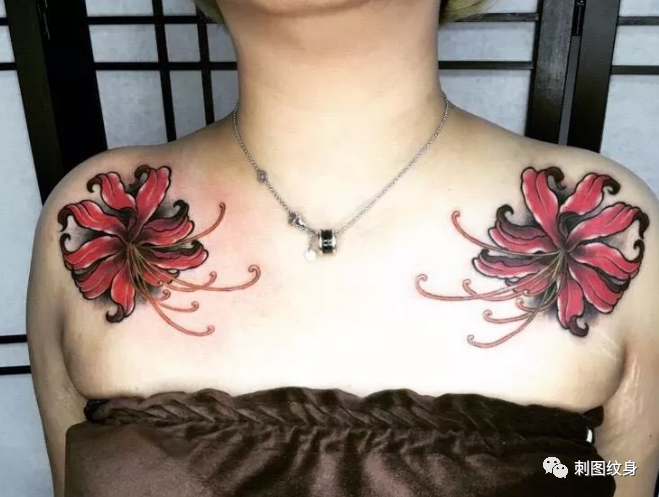 彼岸花纹身图案 纹身手稿 地狱花纹身素材