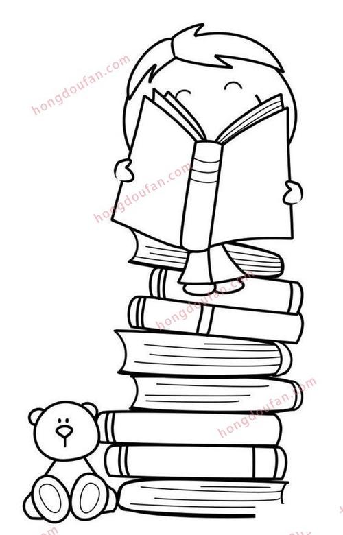 我爱读书 读书简笔画大全怎么画简笔画教程_绘画吧