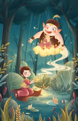 阿拉丁神灯|插画|儿童插画|裴毛毛 - 原创作品 - 站酷