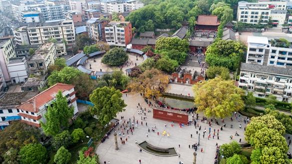 行四川探文脉安岳激活非遗保护传承一池春水千年安岳石刻重焕生机