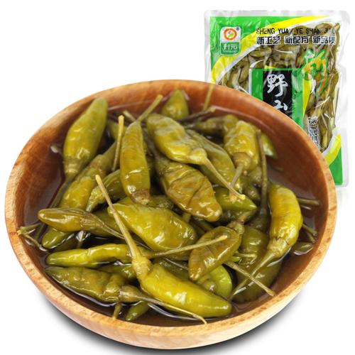 升元野山椒 特辣泡椒小辣椒火锅配 韩式泡菜 腌制蔬菜下饭菜800g