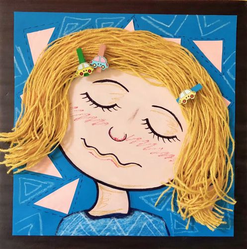 系列儿童画手工作品,作为装饰画也不错.朋友做的,我来蹭图