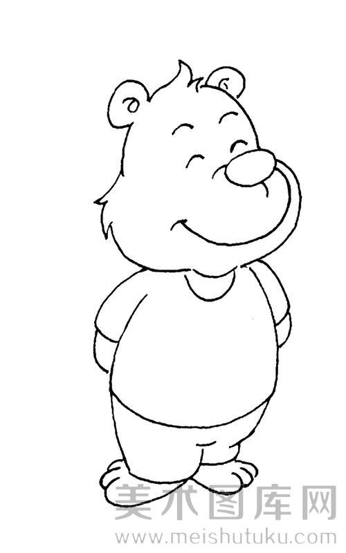 熊的简笔画简笔画熊图片熊的简笔画作品熊怎么画关于熊的儿童绘画