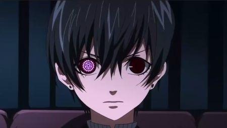 有谁有黑执事里,夏尔变恶魔后的图片,眼睛红红的那张