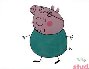 猪妈妈和猪爸爸简笔画小猪佩奇简笔画