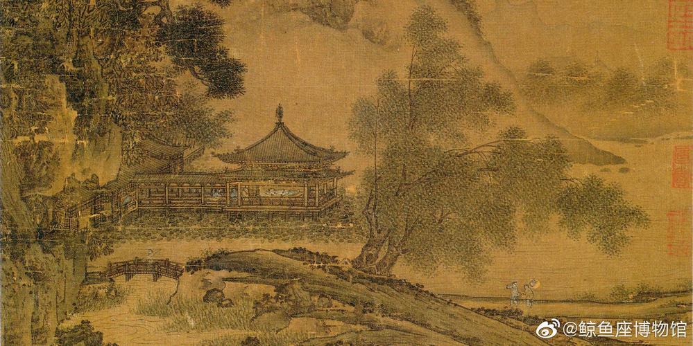 荷亭消夏图宋绿树阴浓夏日长楼台倒影入池塘