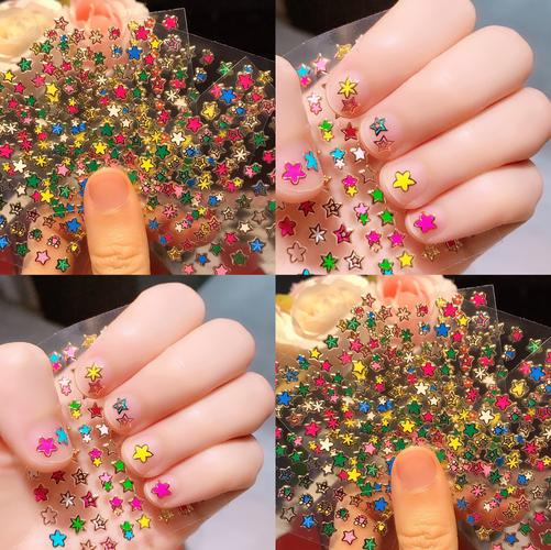 烫金星星爱心小孩孕妇环保指甲贴防水儿童节礼物儿童美甲贴花