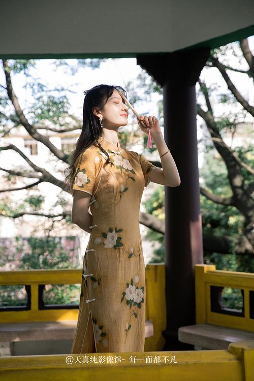 仰着头,向上生长. 中山旗袍艺术照