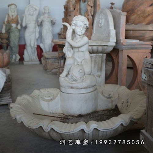 西方小天使大理石雕塑
