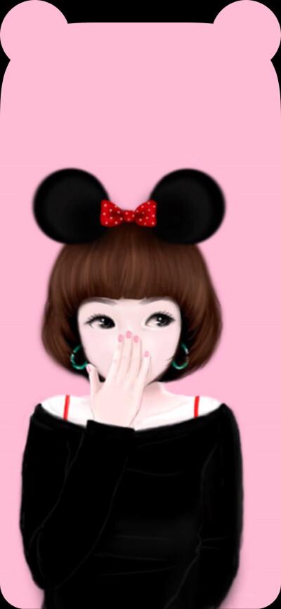 iphonex耳朵红色壁纸