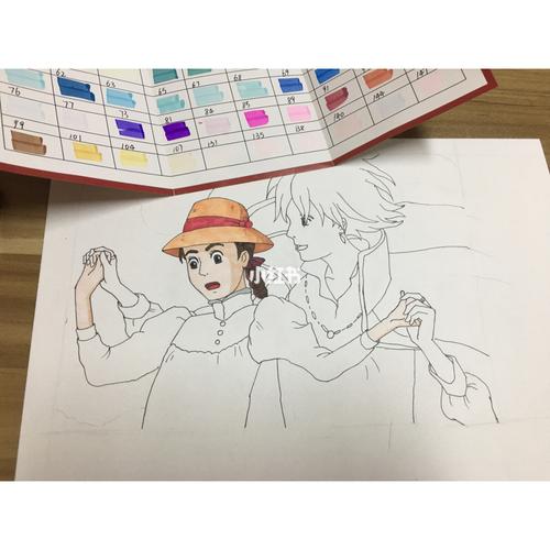 哈尔的移动城堡 马克笔手绘 动漫 超喜欢宫崎骏的漫画 哈尔也是我很