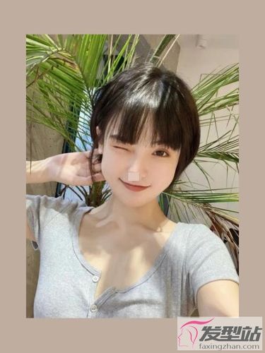 短发学生女发型显脸小少女日系甜美短发超适合圆脸女生