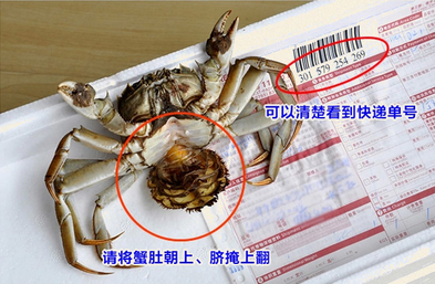 step1:在 『蟹将军阳澄湖大闸蟹』服务号,菜单栏点击 『提货中心』