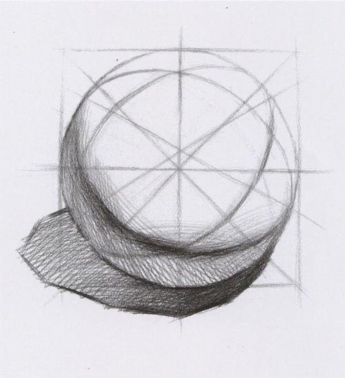 素描球体画法图文教程初学者临摹必备图片